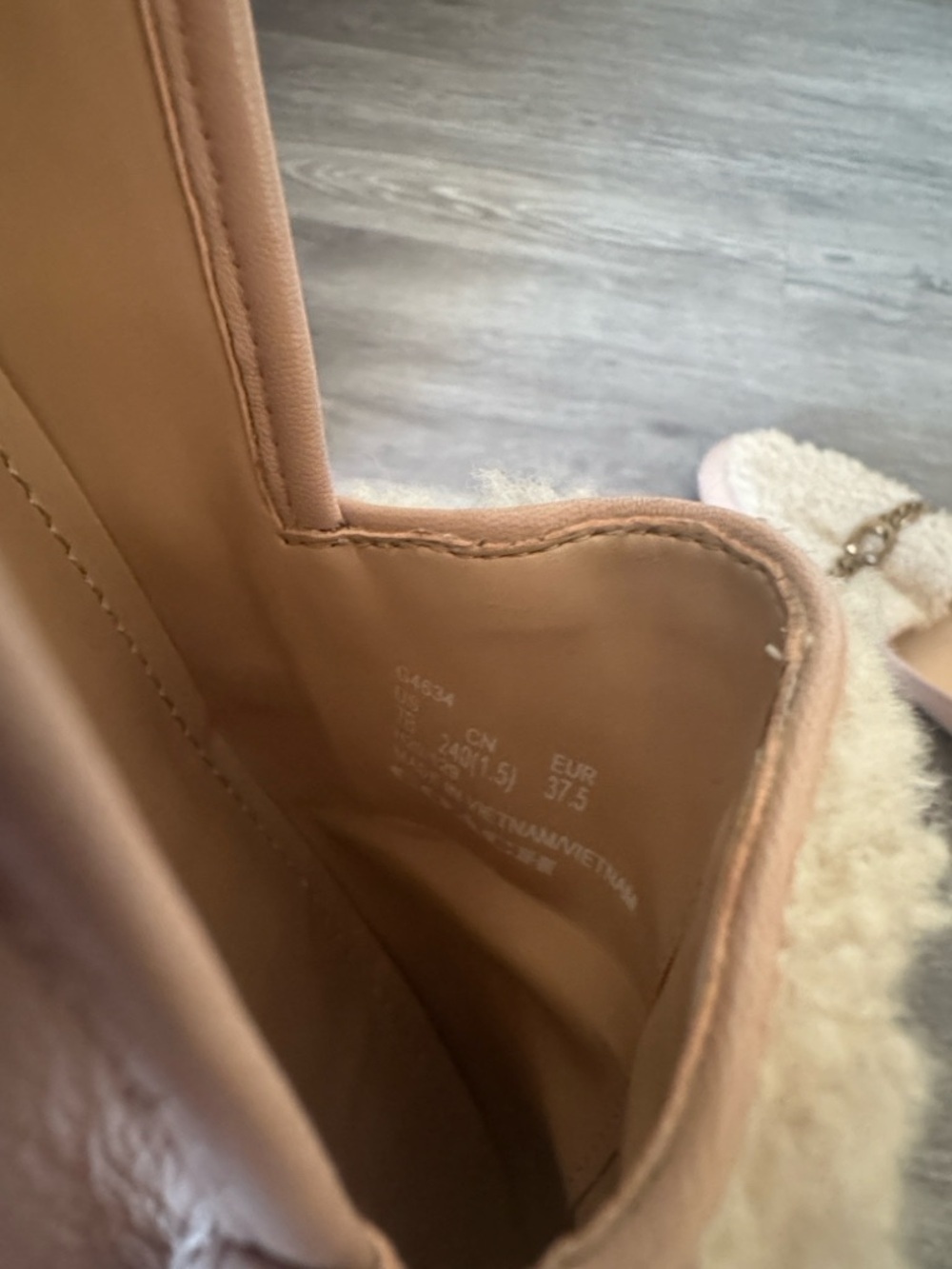 Coach Women's Pink Helena Shearling-Trim Loafers with Chain Accent in Pale Blush - Picture 9 of 9